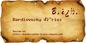 Bardiovszky Írisz névjegykártya